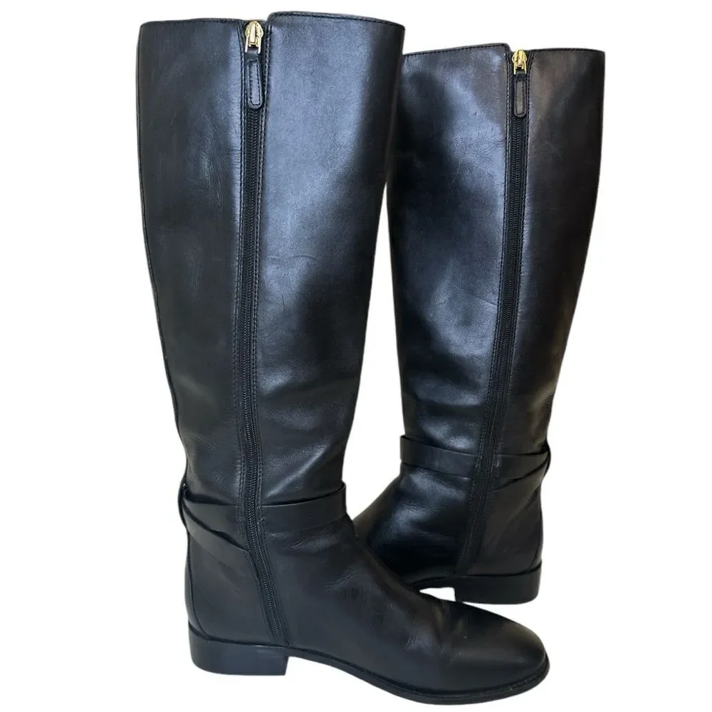 TORY BURCH Thora Black Patent Leather Boots